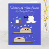 Carte Couches de gâteaux mariages voeux (Fleur jaune)