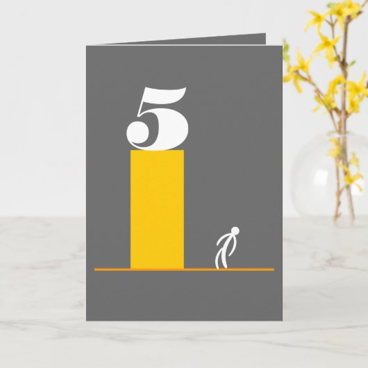 Carte Coucou chiffré (Fleur jaune)