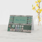 Carte Coudre vert amateur (Fleur jaune)