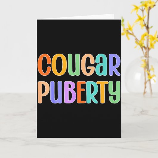 Carte Cougar Puberty Midlife Funny Menopause Perimenopau (Fleur jaune)