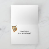 Carte Cougar Totem, Animal Guide Funny Birthday (Intérieur)