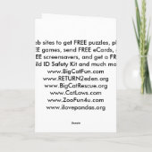 Carte Cougar Valentine (Dos)