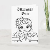 Carte Couleur | Anniversaire de l'enfant personnalisé (Devant)