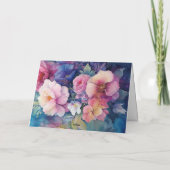 Carte couleur Aquarelle florale Blank Note (Dos)