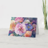 Carte couleur Aquarelle florale Blank Note (Dos)