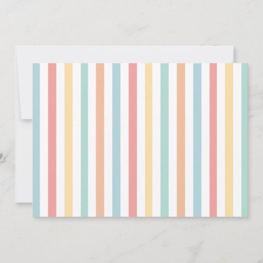 Carte Couleur arc-en-ciel bébé saupoudrer genre neutre f (Dos)