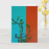 Carte couleur cactus (Fleur jaune)