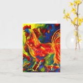 Carte couleur coq (Fleur jaune)