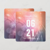 Carte Couleur coucher de soleil romantique Mariage de li (Devant / Derrière)