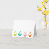 Carte couleur Cupcake Note (Fleur jaune)