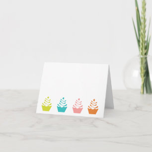 Carte couleur Cupcake Note