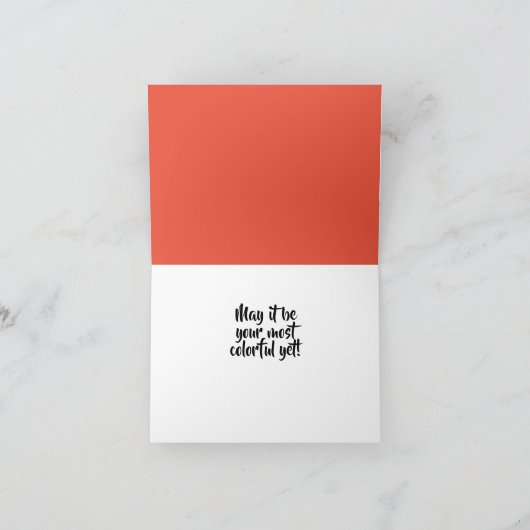 Carte Couleur d'anniversaire (Intérieur)