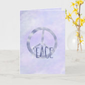 Carte Couleur d'aquarelle du symbole de paix violet Insp (Fleur jaune)