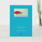 Carte Couleur d'aquarelle Ladybug : Joyeux anniversaire  (Dos)