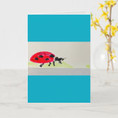 Carte Couleur d'aquarelle Ladybug : Joyeux anniversaire  (Fleur jaune)