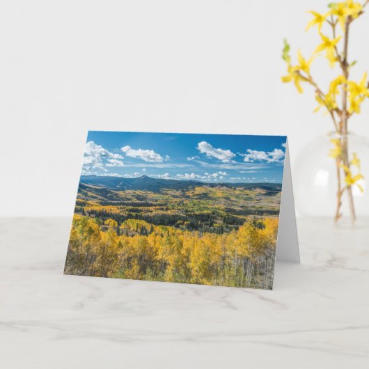 Carte Couleur d'automne en haut plat | Forêt nationale d (Fleur jaune)