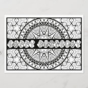 Carte Couleur De Mandala De Joyeux Anniversaire Zazzle Be