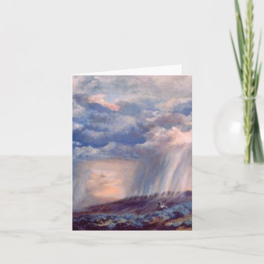 Carte Couleur de caille d'orage plié Salutation (Devant)