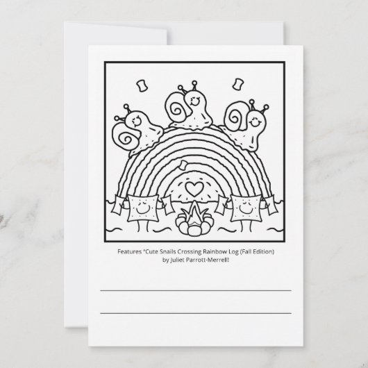 Carte Couleur de la chute des turluttes des escargots tr (Dos)