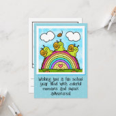 Carte Couleur de l'école de l'arc-en-ciel des escargots  (Devant/Arrière en situation)