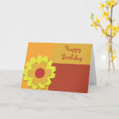 Carte Couleur de tournesol Bloc Joyeux anniversaire (Fleur jaune)