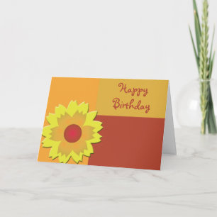 Carte Couleur de tournesol Bloc Joyeux anniversaire