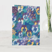 Carte couleur d'eau bleu romantique (Dos)