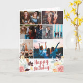 Carte Couleur d'eau fleurie de la chute Boho Anniversair (Fleur jaune)