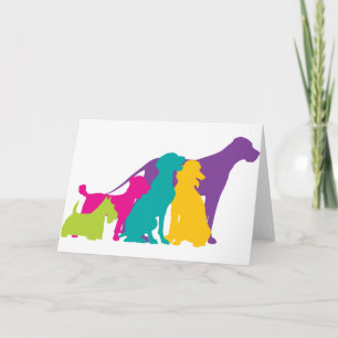 Carte Couleur des silhouettes de chien