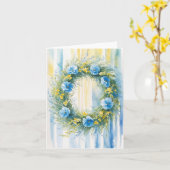 Carte Couleur du drapeau ukrainien vibrante Aquarelle Wr (Fleur jaune)