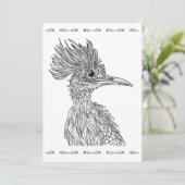 Carte couleur et imprimé d'oiseaux africains, Féli (Debout devant)