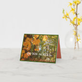 Carte Couleur feuille à l'automne (Fleur jaune)