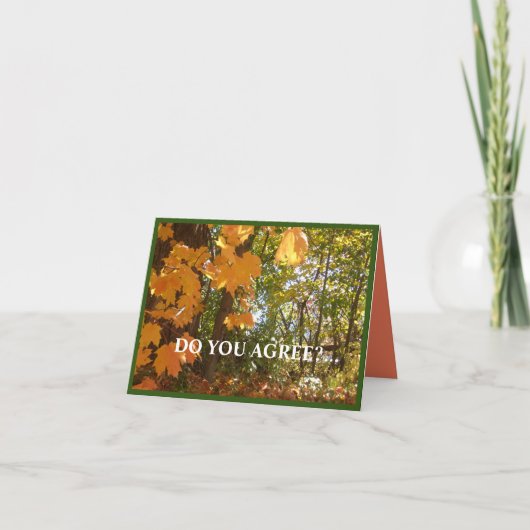 Carte Couleur feuille à l'automne (Devant)