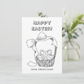 Carte Couleur il Joyeux Panier de Pâques (Debout devant)