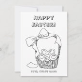 Carte Couleur il Joyeux Panier de Pâques (Devant)