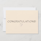 Carte Couleur lin Élégant Toutes les occasions Félicitat (Devant)