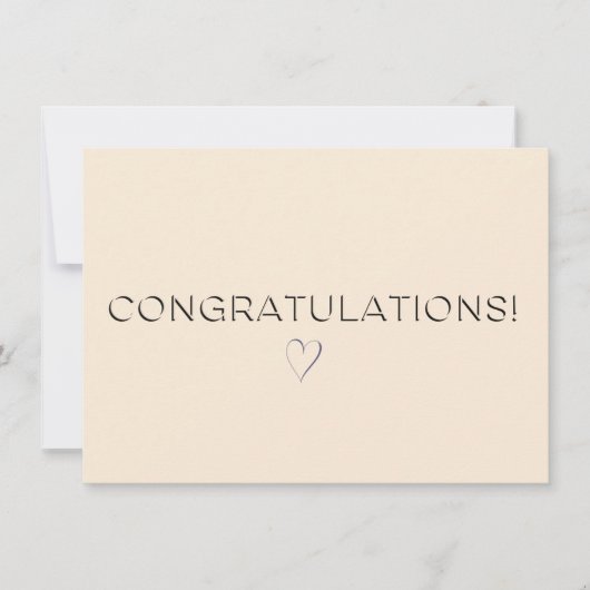 Carte Couleur lin Élégant Toutes les occasions Félicitat (Devant)