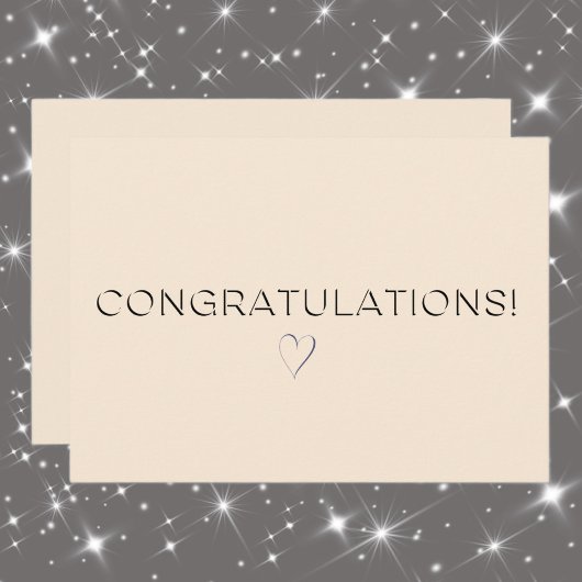 Carte Couleur lin Élégant Toutes les occasions Félicitat