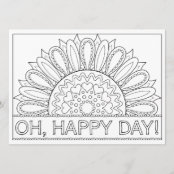 Carte Couleur De Mandala De Joyeux Anniversaire Zazzle Be
