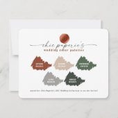 Carte couleur Mariage de automne Gris Orange Brûlé (Devant)