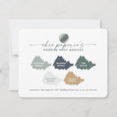 Carte couleur Mariage d'été Gold de Green Navy (Devant)