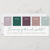 Carte couleur Mariage Emerald & Rose Gold (Devant)