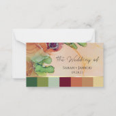 Carte couleur mariage Rustique Terracotta Floral (Devant)
