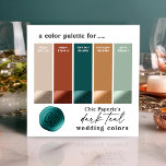 Carte couleur Mariage Turquoise foncé et cuivre gr<br><div class="desc">Après un mois d'étude et de veille pour les tendances les plus chaudes de couleur, les combos de couleurs Mariages 2021 sont dans! Collection de 10 palettes couleur mariages créées avec la coordination des collections de papeterie faire-part de mariage. Voici la Palette de couleur Mariage de Chic Paperie dans la...</div>