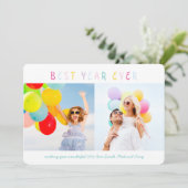 Carte couleur multi photo nouvelle année (Debout devant)