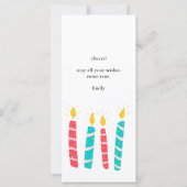 Carte couleur or Anniversaire Noir et Blanc Plat C (Dos)