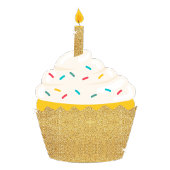 Carte couleur or Anniversaire Noir et Blanc Plat C