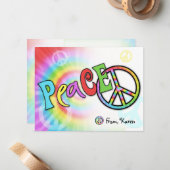 Carte couleur PEACE Note (Devant/Arrière en situation)