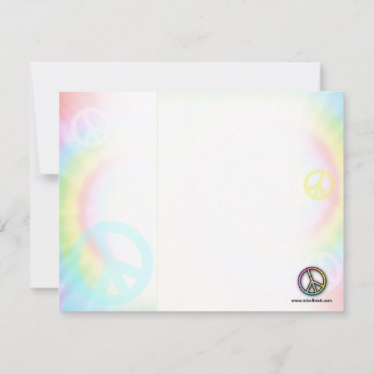 Carte couleur PEACE Note (Dos)