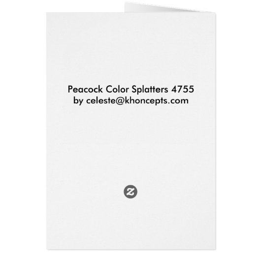 Carte couleur Peacock (Dos)